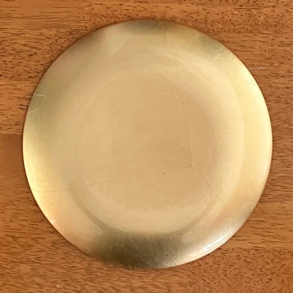 Glass plates gold foil back - Set of 2